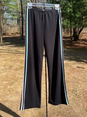 90s Y2K So Sporty Pastel Racing Stripes Track Pants Joggers Size M Athleisure